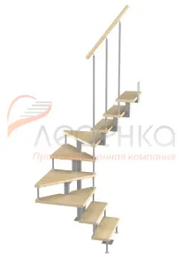 Модульная малогабаритная лестница Эксклюзив